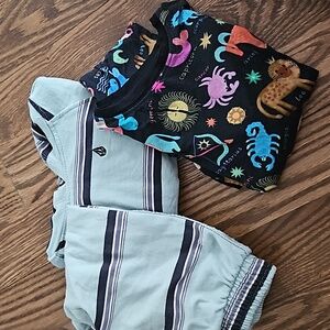 Little sleepies zodiac pj's set 2t and volcom 24 months cute blue set 💙